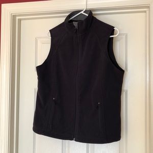 Women’s navy blue lands end fleece vest